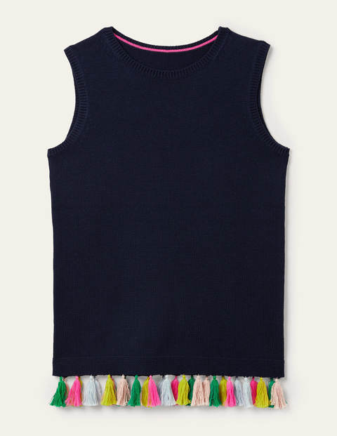 Avington Cotton Tassel Tank - Navy Avington Cotton Tassel Tank - Navy