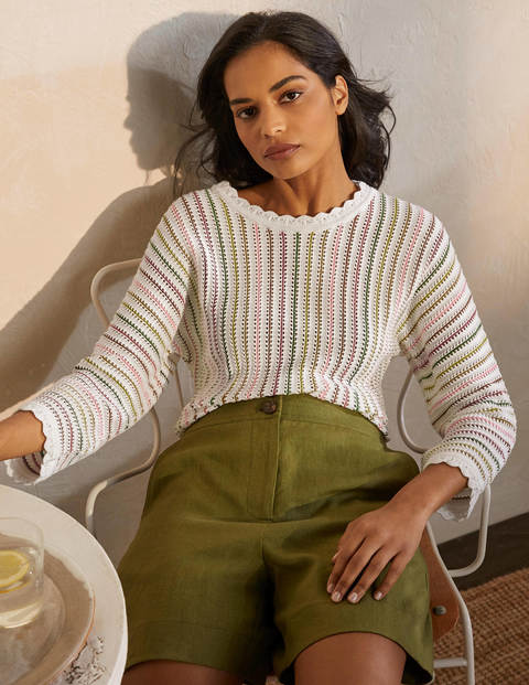 Alnwick Gestreifter Baumwollpullover - Roteiche/Azalee/Bunt, Gestreift Alnwick Gestreifter Baumwollpullover - Roteiche/Azalee/Bunt, Gestreift