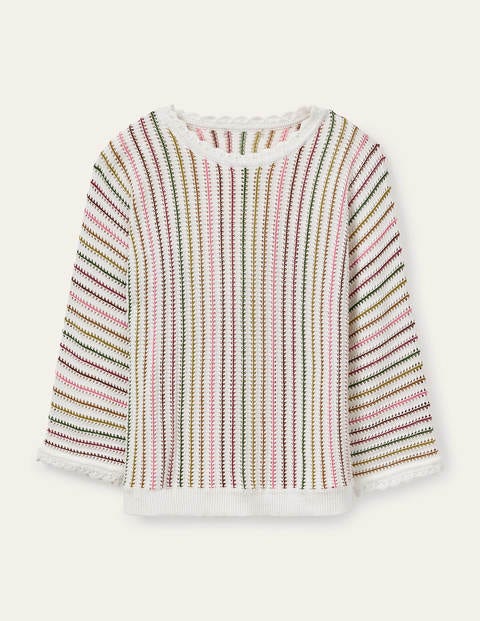Alnwick Gestreifter Baumwollpullover - Roteiche/Azalee/Bunt, Gestreift Alnwick Gestreifter Baumwollpullover - Roteiche/Azalee/Bunt, Gestreift