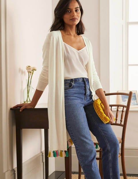 Elsdon Tassel Cardigan - Ivory Elsdon Tassel Cardigan - Ivory
