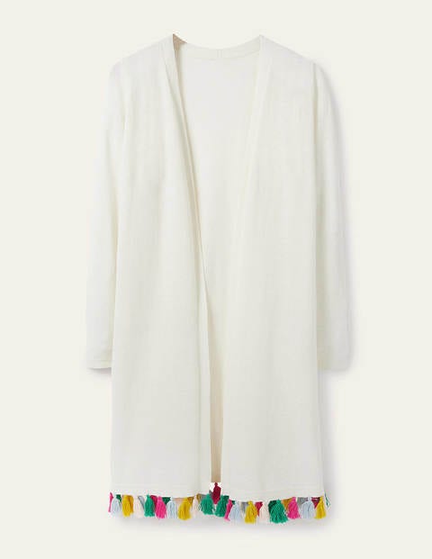 Elsdon Tassel Cardigan - Ivory Elsdon Tassel Cardigan - Ivory