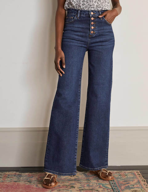 Button Fly Relaxed Flares - Mid Vintage