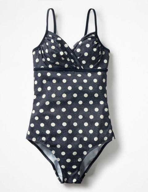 Alacati Cup-Size Swimsuit - Navy/Ivory Spot Alacati Cup-Size Swimsuit - Navy/Ivory Spot