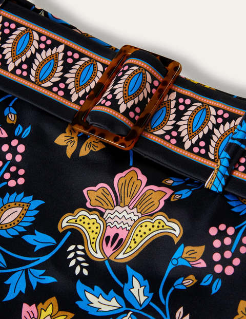 Bas de bikini Kythira avec ceinture - Noir, motif Summer Chintz Bas de bikini Kythira avec ceinture - Noir, motif Summer Chintz