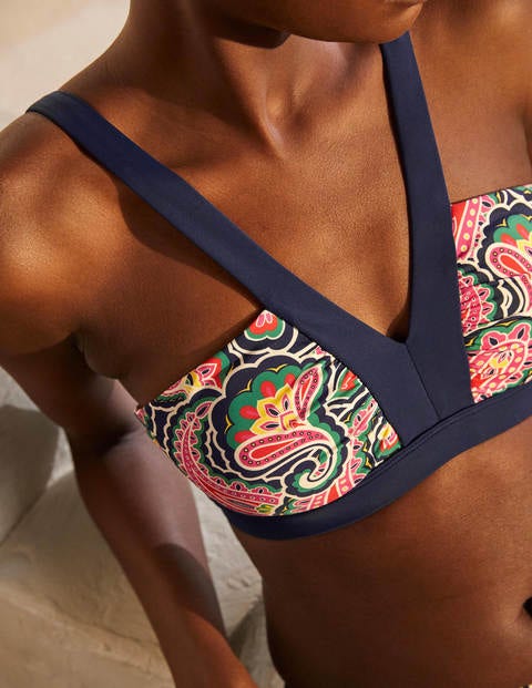 Corsica Bikini Top - French Navy, Summer Paisley Corsica Bikini Top - French Navy, Summer Paisley