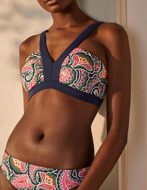 Corsica Bikini Top - French Navy, Summer Paisley Corsica Bikini Top - French Navy, Summer Paisley