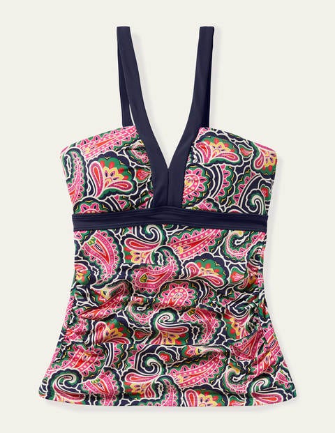 Corsica Tankini Top - French Navy, Summer Paisley Corsica Tankini Top - French Navy, Summer Paisley