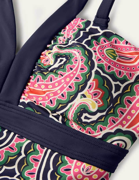 Corsica Tankini Top - French Navy, Summer Paisley Corsica Tankini Top - French Navy, Summer Paisley