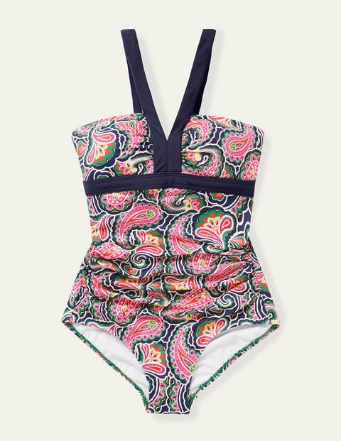 Corsica Swimsuit - French Navy, Summer Paisley Corsica Swimsuit - French Navy, Summer Paisley