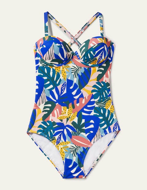 Cassis Cup-size Swimsuit - Ivory, Leafy Tropics Cassis Cup-size Swimsuit - Ivory, Leafy Tropics