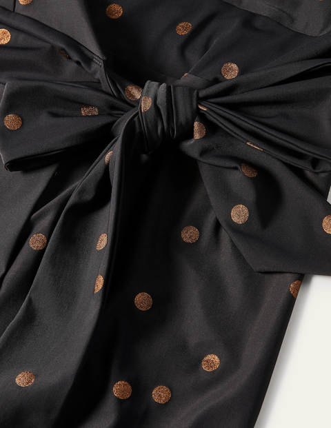 Lefkada Wrap Cover Up - Black, Scattered Spot Lefkada Wrap Cover Up - Black, Scattered Spot