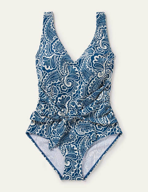 Bordeaux Tie Swimsuit - Rich Teal, Summer Paisley Bordeaux Tie Swimsuit - Rich Teal, Summer Paisley