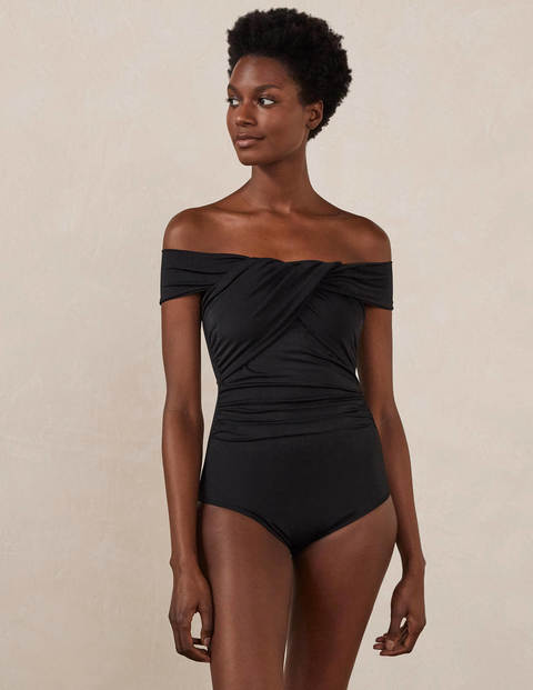 Sicily Bardot Swimsuit - Black