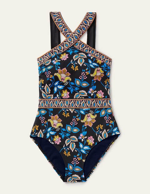 Positano Swimsuit - Black, Summer Chintz Positano Swimsuit - Black, Summer Chintz
