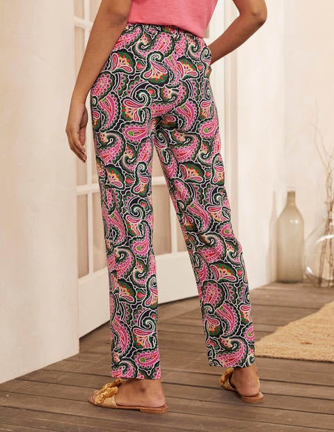 Pantalon Bembridge - Bleu marine foncé, motif Summer Paisley Pantalon Bembridge - Bleu marine foncé, motif Summer Paisley