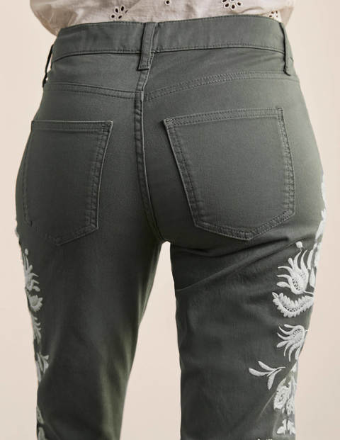 Girlfriend Jeans - Alder Embroidered Girlfriend Jeans - Alder Embroidered