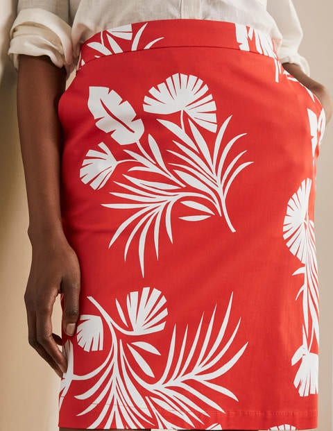 Danby Pull On Mini Skirt - Cherry Red, Jungle Bouquet Danby Pull On Mini Skirt - Cherry Red, Jungle Bouquet