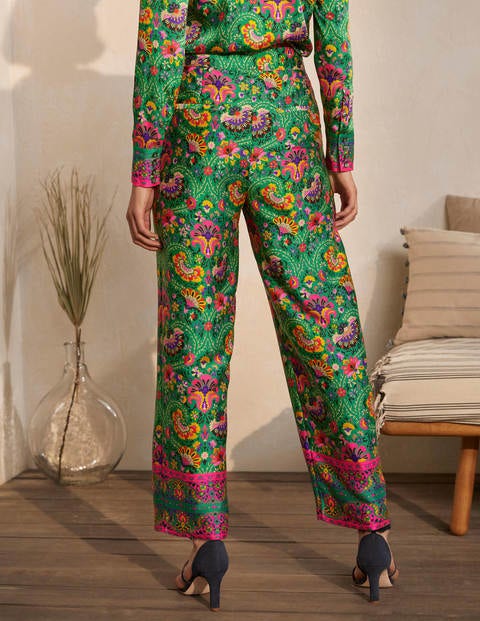 Rosa Trousers - Highland Green, Opulent Bloom Rosa Trousers - Highland Green, Opulent Bloom