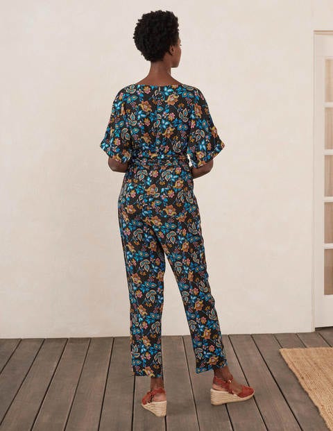 Combinaison portefeuille Alice - Noir, motif Summer Chintz Combinaison portefeuille Alice - Noir, motif Summer Chintz