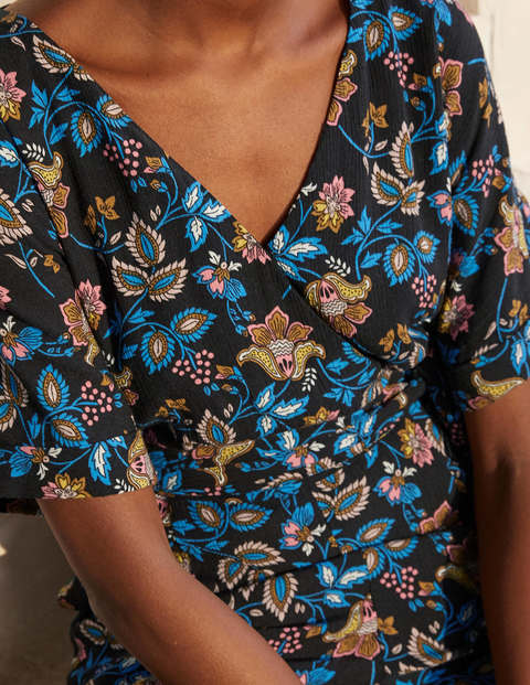Combinaison portefeuille Alice - Noir, motif Summer Chintz Combinaison portefeuille Alice - Noir, motif Summer Chintz