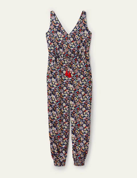 Cecilia Jumpsuit - Navy, Kaleidoscopic Floral Cecilia Jumpsuit - Navy, Kaleidoscopic Floral