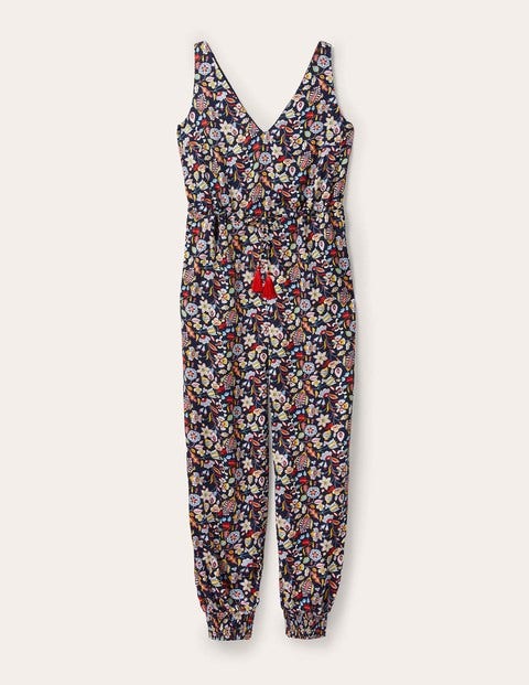 Cecilia Jumpsuit - Navy, Kaleidoscopic Floral Cecilia Jumpsuit - Navy, Kaleidoscopic Floral