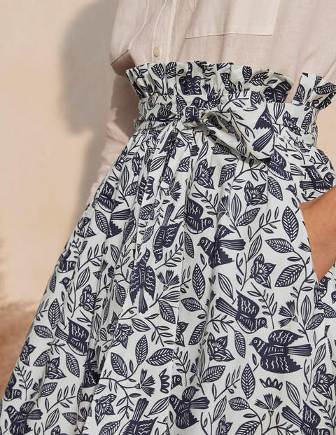 Jane Tiered Cotton Skirt - Ivory, Meadow Flight Jane Tiered Cotton Skirt - Ivory, Meadow Flight