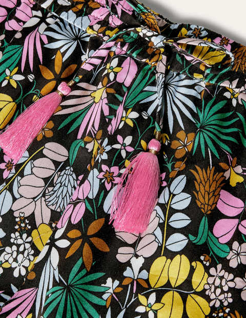 Cecilia Cuffed Pants - Black, Jungle Floral Cecilia Cuffed Pants - Black, Jungle Floral
