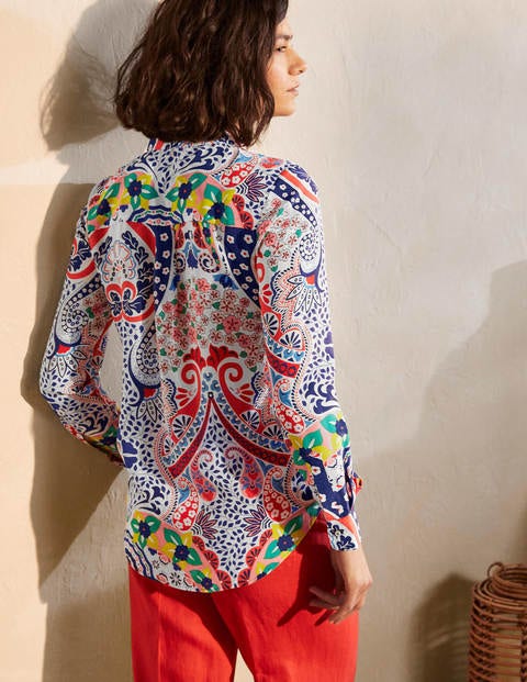 La chemise en soie - Bleu matelot, kaléidoscope La chemise en soie - Bleu matelot, kaléidoscope
