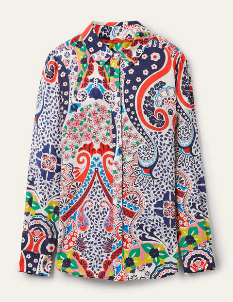 La chemise en soie - Bleu matelot, kaléidoscope La chemise en soie - Bleu matelot, kaléidoscope