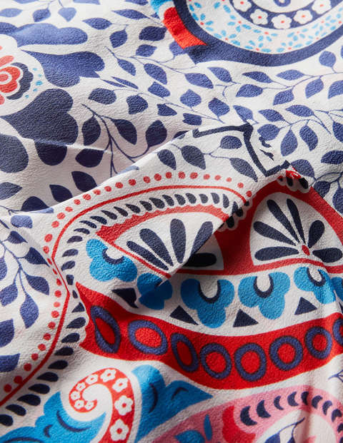 La chemise en soie - Bleu matelot, kaléidoscope La chemise en soie - Bleu matelot, kaléidoscope