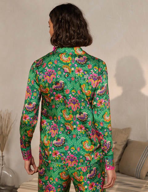 Chemise longue Rosa - Imprimé floral vert Chemise longue Rosa - Imprimé floral vert