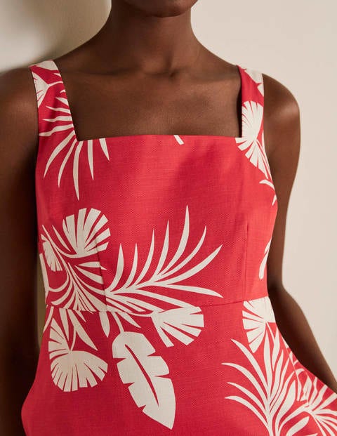 Yolande Shift Dress - Cherry Red, Jungle Bouquet Yolande Shift Dress - Cherry Red, Jungle Bouquet