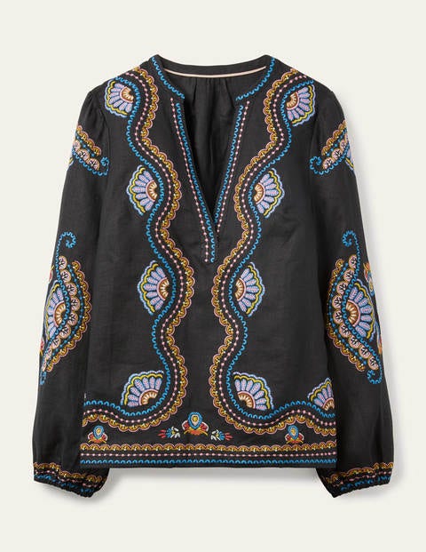 Eden Embroidered Top - Black Eden Embroidered Top - Black