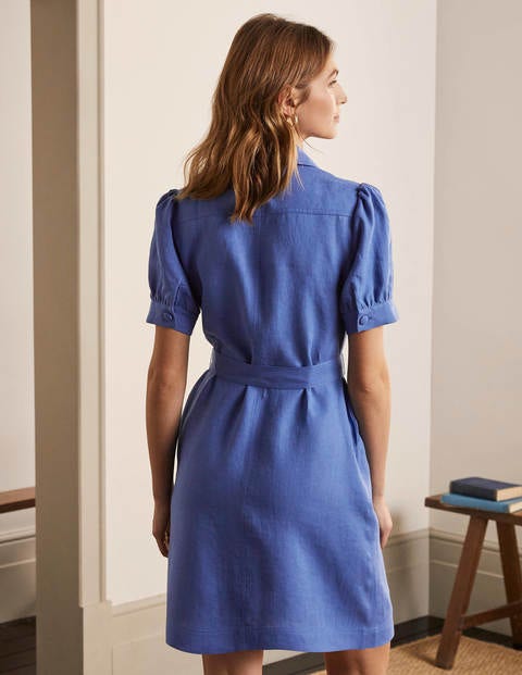 Carrie Hemdblusenkleid aus Leinen - Délavé-Effekt Carrie Hemdblusenkleid aus Leinen - Délavé-Effekt