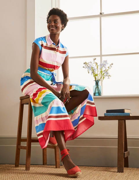 Betty Maxi Shirt Dress - Summer Multistripe Betty Maxi Shirt Dress - Summer Multistripe