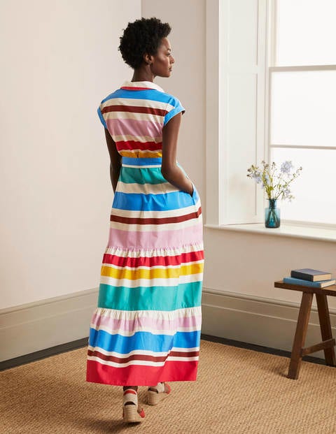 Betty Maxi Shirt Dress - Summer Multistripe Betty Maxi Shirt Dress - Summer Multistripe