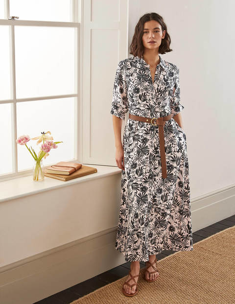 Cecile Midi Shirt Dress - Milkshake, Enchanting Floral Cecile Midi Shirt Dress - Milkshake, Enchanting Floral