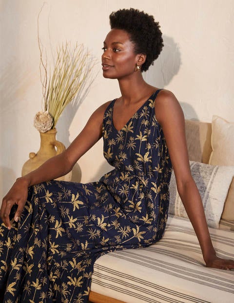 Alicia Maxi Dress - French Navy, Rainforest Alicia Maxi Dress - French Navy, Rainforest