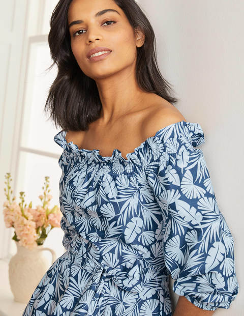 Rosalind Tiered Midi Dress - Aircraft, Palm Rosalind Tiered Midi Dress - Aircraft, Palm
