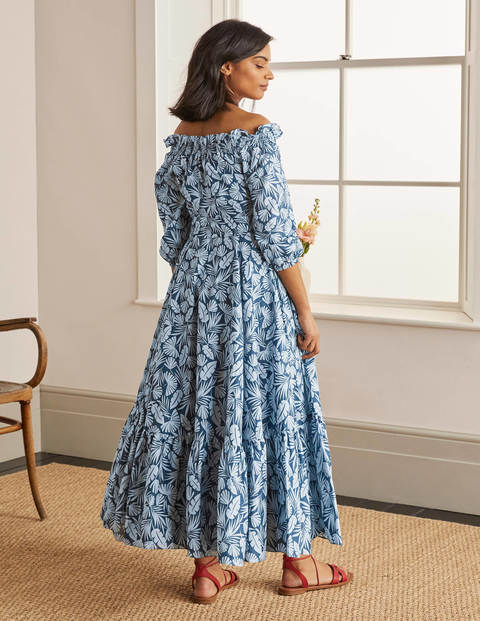 Rosalind Tiered Midi Dress - Aircraft, Palm Rosalind Tiered Midi Dress - Aircraft, Palm
