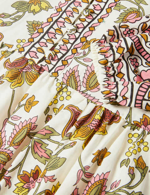 Amelia Maxikleid aus Baumwolle - Naturweiß, Sommerlicher Chintz Amelia Maxikleid aus Baumwolle - Naturweiß, Sommerlicher Chintz