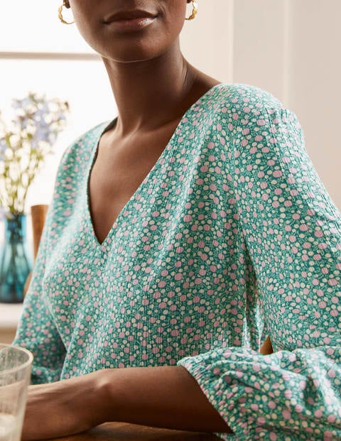 Blouson Sleeve Maxi Dress - Leafy Green, Meadow Spot Blouson Sleeve Maxi Dress - Leafy Green, Meadow Spot