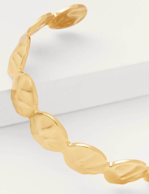 Armreif mit gehämmerten Scheiben - Gold-Metallic Armreif mit gehämmerten Scheiben - Gold-Metallic