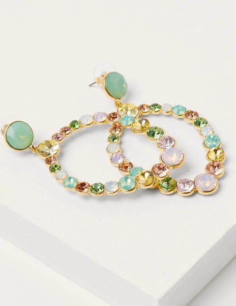 Jewel Statement Earrings - Multi Jewel Statement Earrings - Multi
