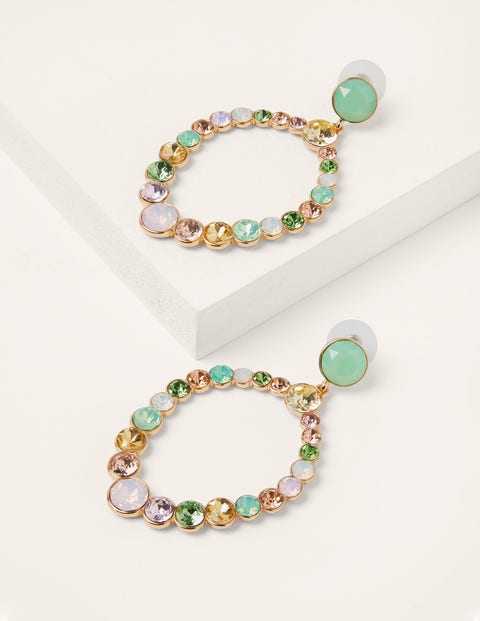 Jewel Statement Earrings - Multi Jewel Statement Earrings - Multi
