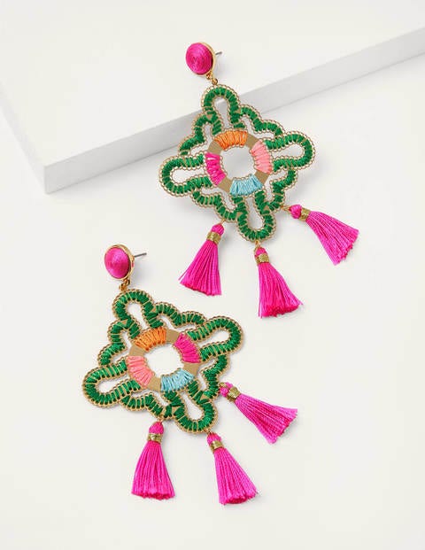 Metal Tassel Earrings - Sapling Metal Tassel Earrings - Sapling