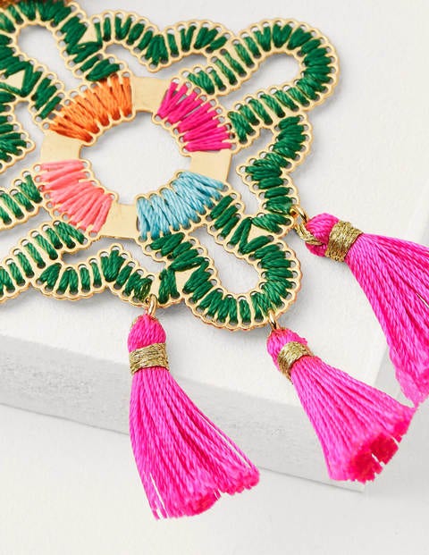 Metal Tassel Earrings - Sapling Metal Tassel Earrings - Sapling