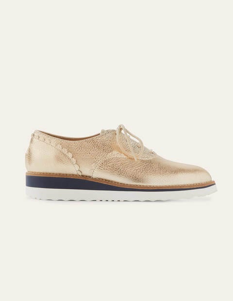 Matilda Platform Brogues - Gold Metallic Matilda Platform Brogues - Gold Metallic