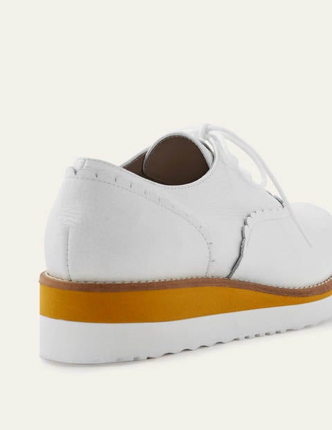 Matilda Platform Brogues - White Matilda Platform Brogues - White
